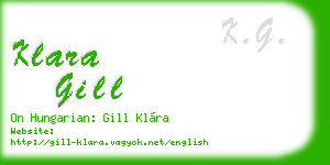 klara gill business card